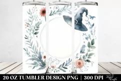 Simple Watercolor Witch Painting | 20 oz Tumbler Product Image 2