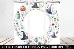Simple Watercolor Witch Painting | 20 oz Tumbler Product Image 2