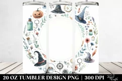 Simple Watercolor Witch Painting | 20 oz Tumbler Product Image 2