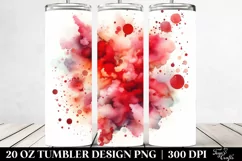 Colorful Redish Watercolor Particles | 20 Oz Tumbler Product Image 2