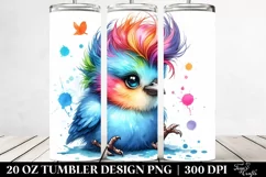 Quirky Bird with Sunglasses 20 Oz Tumbler Product Image 2