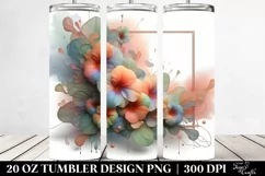 Abstract Nasturtium Tumbler | 20 oz Tumbler Product Image 2