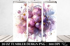 Shiny Lilac Material with Splash | 20 Oz Tumbler Product Image 2