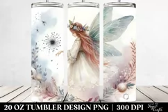 Washed Watercolor Boho Fairy | 20 oz Tumbler Product Image 2