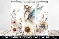 Washed Watercolor Boho Fairy | 20 oz Tumbler Product Image 2