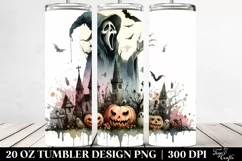 Simple Vintage Halloween Scene | 20 oz Tumbler Product Image 2