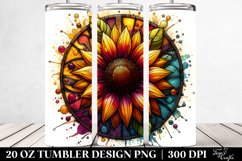 Shiny Sunflower Tumbler Design | 20 Oz Tumbler Product Image 2