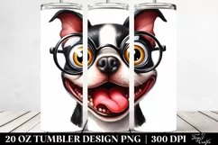 Funny Boston Terrier Popping Eyes | 20 Oz Tumbler Product Image 2