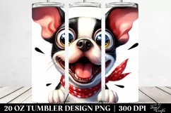 Crazy Boston Terrier Tumbler Design | 20 Oz Tumbler Product Image 2