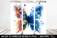 Abstract Ice Butterfly Splashes | 20 oz Tumbler Product Image 2