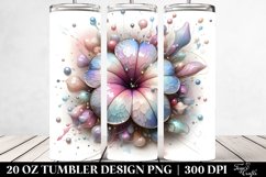 Glossy Petunia Splash | 20 oz Tumbler Product Image 2