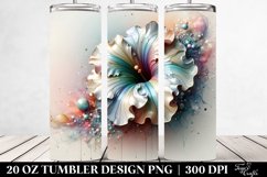 Glossy Petunia Splash | 20 oz Tumbler Product Image 2