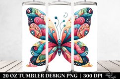 Colorful Butterfly Tumbler Design | 20 Oz Tumbler Product Image 2