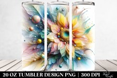 Abstract Sunflower Tumbler | 20 oz Tumbler Product Image 2