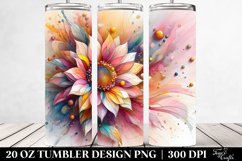 Abstract Sunflower Tumbler | 20 oz Tumbler Product Image 2