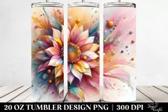 Abstract Sunflower Tumbler | 20 oz Tumbler Product Image 2