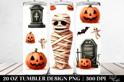 Funny Halloween Mummy&#039;s Tomb Clipart 20 Oz Tumbler Product Image 2