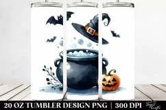 Watercolor Cauldron Clipart, Transparent 20 Oz Tumbler Product Image 2