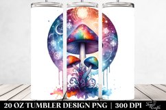 Magical Celestial Mushroom Clipart 20 Oz Tumbler Product Image 2