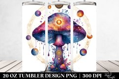 Vibrant Magical Celestial Mushroom, High-Res 20 Oz Tumbler Product Image 2