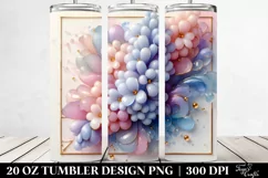 Abstract Pastel Hyacinth Clipart 20 Oz Tumbler Product Image 2