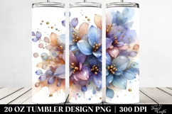 Glossy Shiny Dahlia Clipart 20 Oz Tumbler Product Image 2