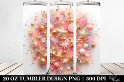 Pinkish Glittery Background with Foil | 20 Oz Tumbler Product Image 2