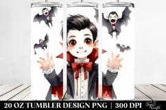 Funny Vampire Halloween Clipart, High-Res 20 Oz Tumbler Product Image 2