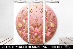 Pinkish Glittery Background with Foil | 20 Oz Tumbler Product Image 2