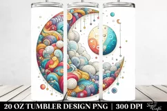 Whimsical Moon Tumbler Design | 20 Oz Tumbler Product Image 2