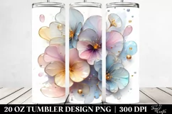 Glossy Pansy Tumbler | 20 oz Tumbler Product Image 2