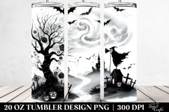 Simple Halloween Scene with Wailing Winds | 20 oz Tumbler Product Image 2