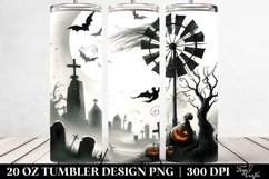 Simple Halloween Scene with Wailing Winds | 20 oz Tumbler Product Image 2
