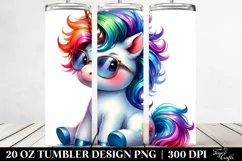 Vibrant Baby Unicorn | 20 oz Tumbler Product Image 2
