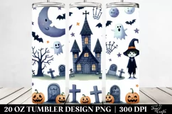 Watercolor Graveyard Clipart, Transparent 20 Oz Tumbler Product Image 2