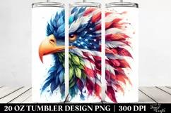Abstract Vibrant Watercolor Eagle | 20 oz Tumbler Product Image 2