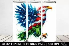 Abstract Vibrant Watercolor Eagle | 20 oz Tumbler Product Image 2