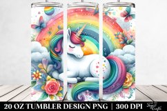 Colorful Watercolor Unicorn | 20 Oz Tumbler Product Image 2