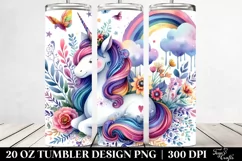 Whimsical Flowers, Baby Macaw | 20 oz Tumbler Product Image 2