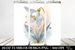 Abstract Shiny Snowdrop Tumbler | 20 oz Tumbler Product Image 2