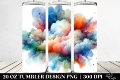 Colorful Watercolor Cloud | 20 oz Tumbler Product Image 2