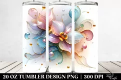Abstract Pastel Orchid Clipart 20 Oz Tumbler Product Image 2