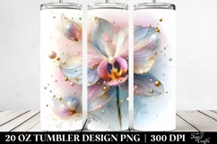 Abstract Pastel Orchid Clipart 20 Oz Tumbler Product Image 2