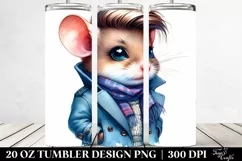 Vibrant Cute Baby Mouse Drawing | 20 oz Tumbler Product Image 2