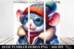 Vibrant Cute Baby Mouse Drawing | 20 oz Tumbler Product Image 2