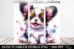Vibrant Sitting Baby Papillon | 20 oz Tumbler Product Image 2
