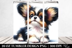 Vibrant Sitting Baby Papillon | 20 oz Tumbler Product Image 2