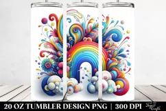 Colorfull Wimsicall Rainbow Tumbler Product Image 2