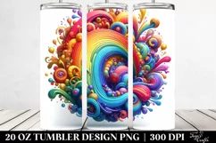 Colorfull Wimsicall Rainbow Tumbler Product Image 2