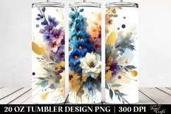 Vibrant Bouquet with Gold Foil | 20 Oz Tumbler Product Image 2